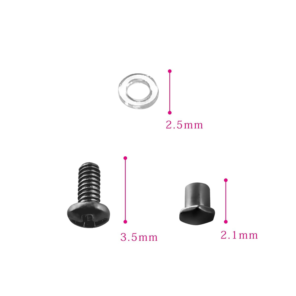 Hengfento2 screws replacement for PRADA eyeglasses gunmetal - image 3