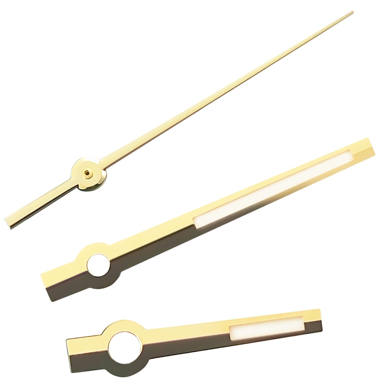 Hengfento2 watch hand for Rolex Tudor movement ETA 2784-2 2834-2, stick style, gold, front view