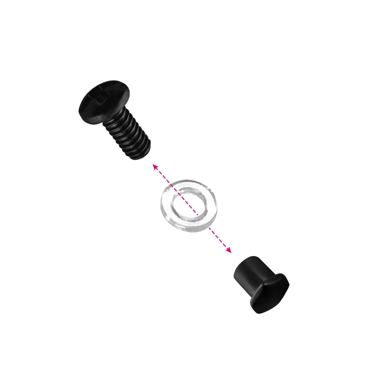 PRADA screws for eyewear with black finish