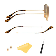 Replacement temple arms in Arista Gold for Ray-Ban Aviator RB3025/RB3447