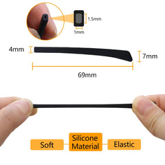 Transparent white silicone eyeglass end tip 7x69 mm