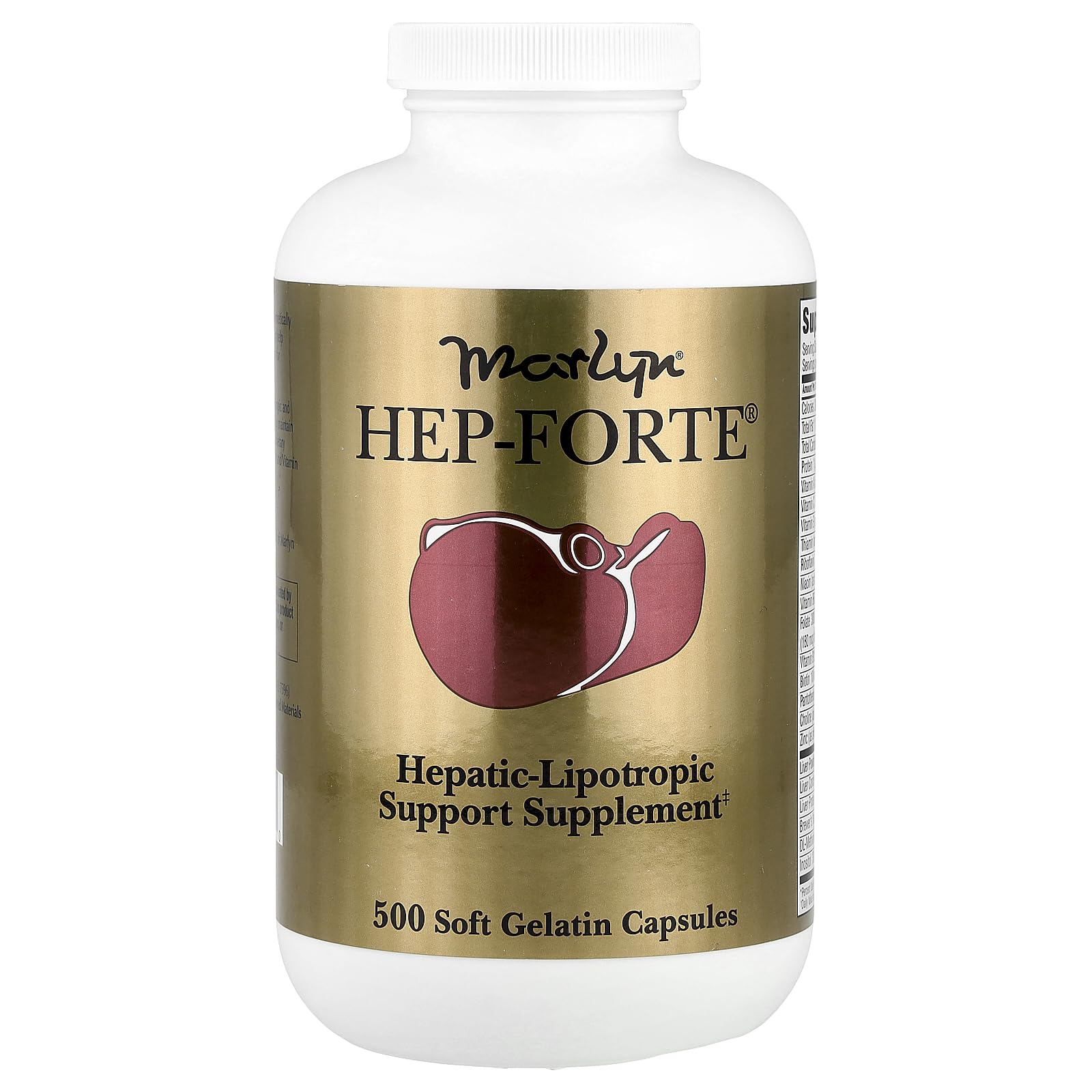 Front image of Hep-Forte 500 count bottle