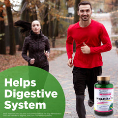 Hepatika V5-G bottle label highlighting vegan, gluten-free, and non-GMO