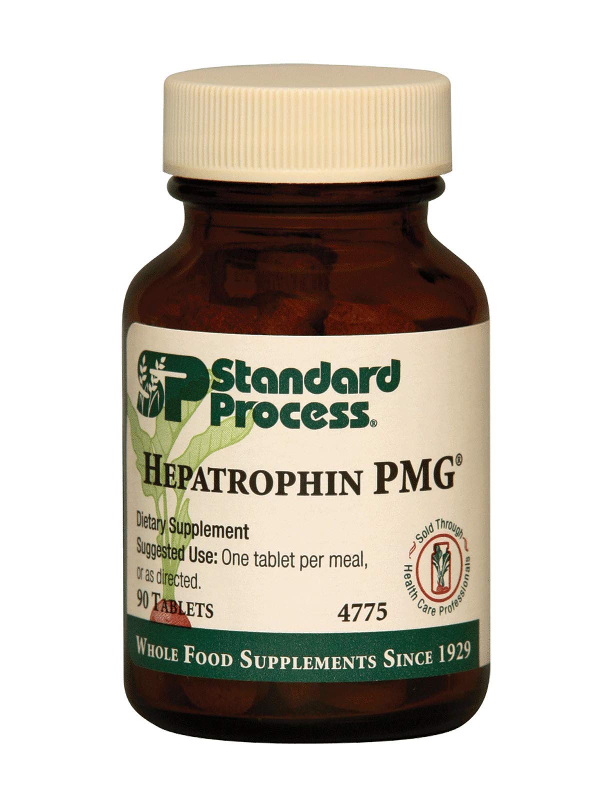 Bottle of Hepatrophin PMG 90 Tablets with label showing product name