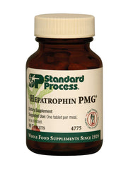 Bottle of Hepatrophin PMG 90 Tablets with label showing product name