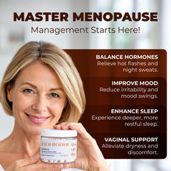 Ingredients image showing Ashwagandha, Soy Isoflavones and Black Cohosh