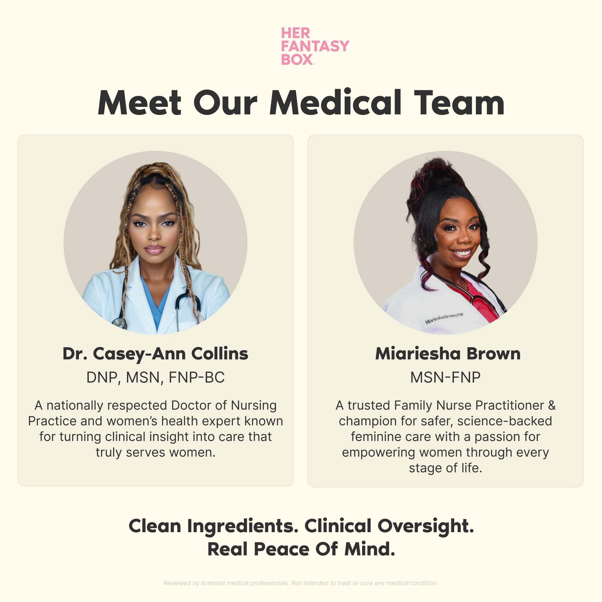 Her Fantasy Box Body Magic ingredients scene highlights plant-based chlorophyll