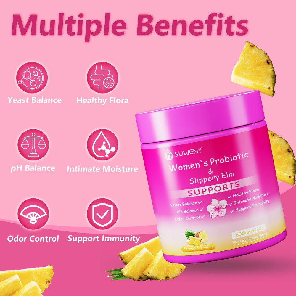 Vegan friendly probiotic gummies in pineapple flavor