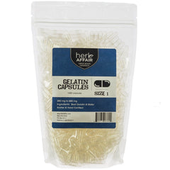 Clear empty gelatin capsules, size 1-1000 count