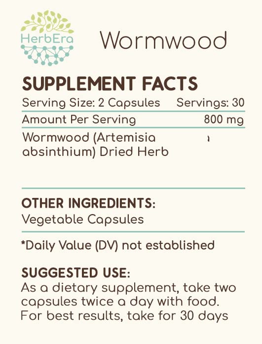 Dried Artemisia absinthium wormwood herb