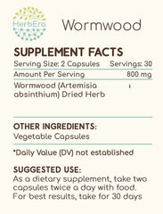 Dried Artemisia absinthium wormwood herb