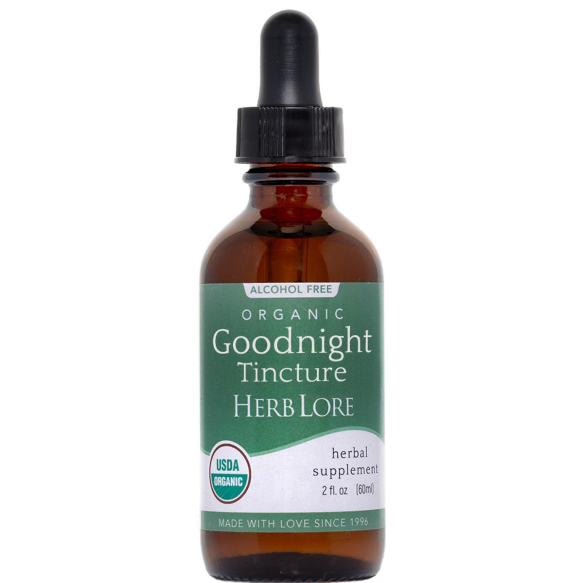 Herb Lore GoodNight Tincture bottle with dropper
