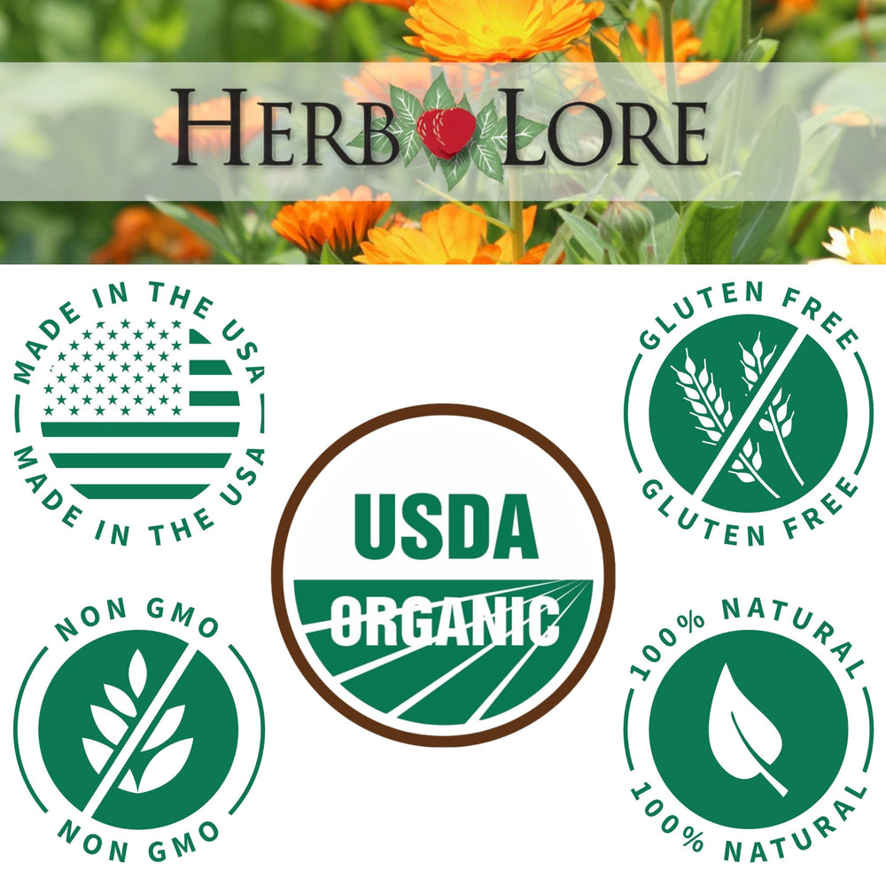 Close-up of GoodNight Tincture label showing organic certification