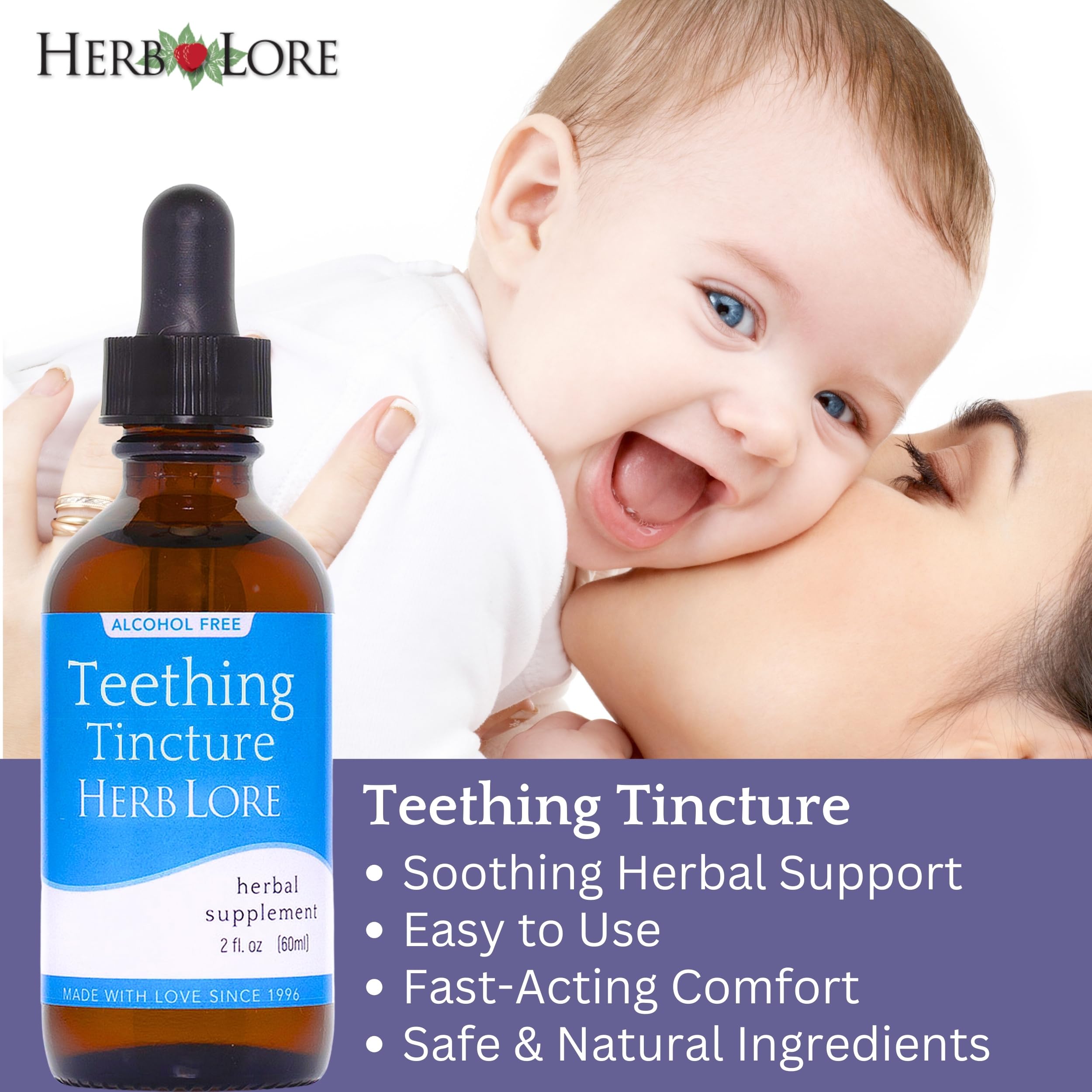 Teething tincture being dispensed into a spoon