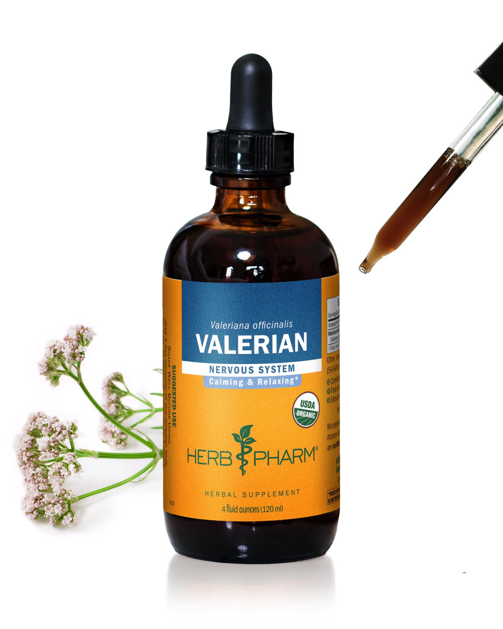Herb Pharm Organic Valerian Root Liquid Extract bottle 4 oz