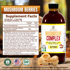 Herb To Body Mushroom Bitters being added to tea for flavor.
