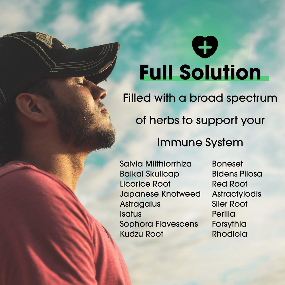 Herba-V Immune powder being dispensed