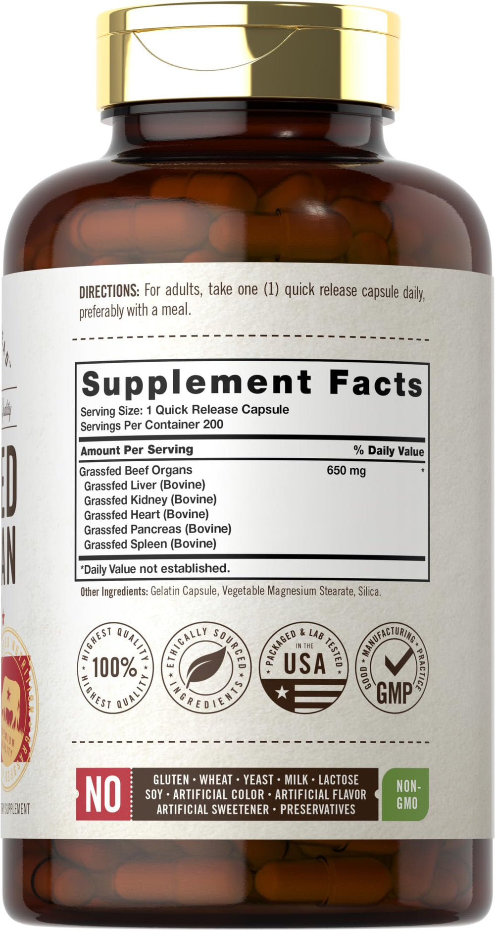 Product packaging close-up with label