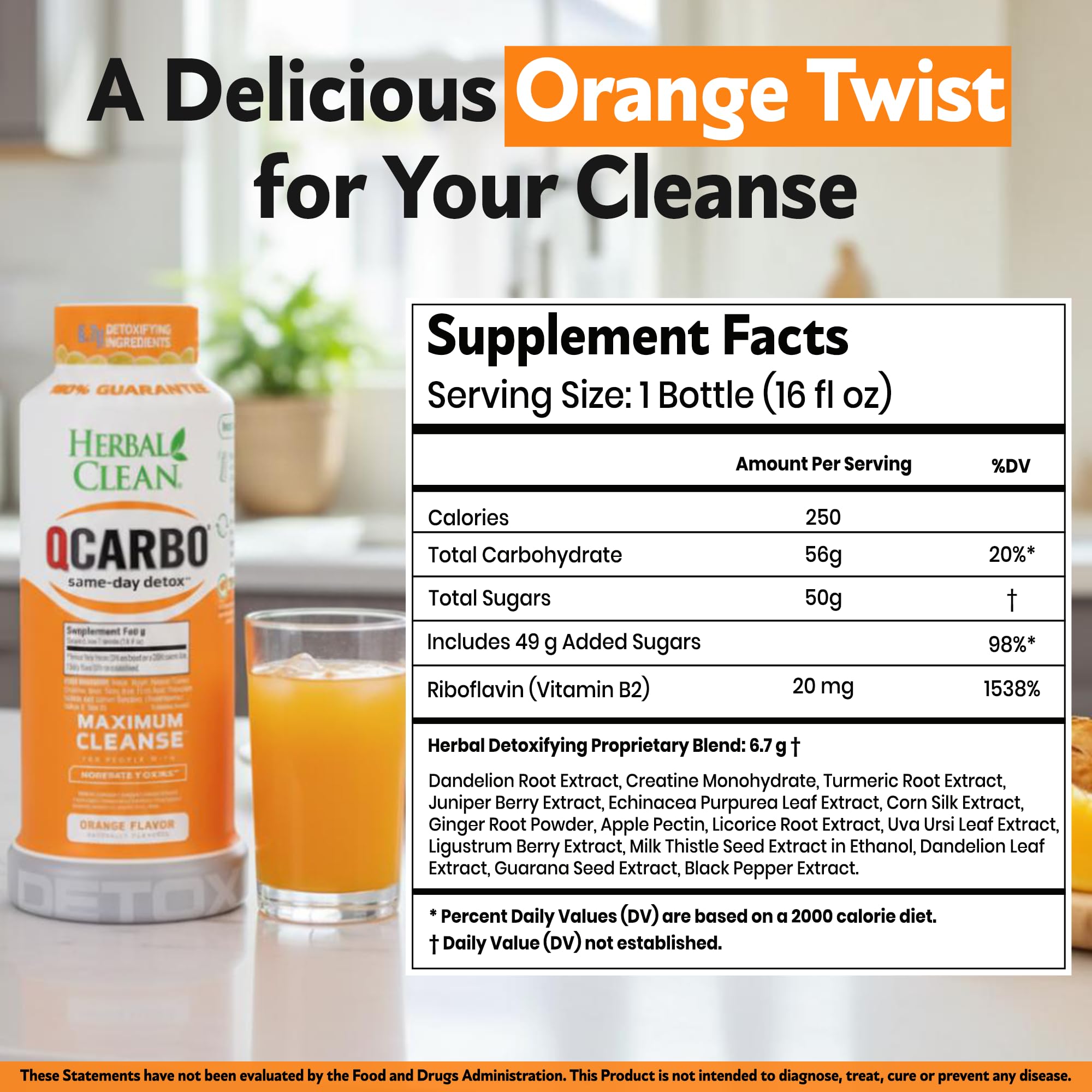 Psyllium husk, Triphala and Bromelain herbal blend for Qcarbo16