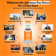 Back label of Herbal Clean Qcarbo16 orange-flavor bottle