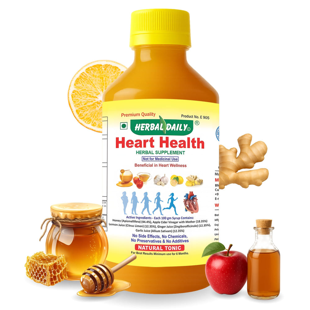 Front view of Herbal Daily Heart Health 400 ml bottle