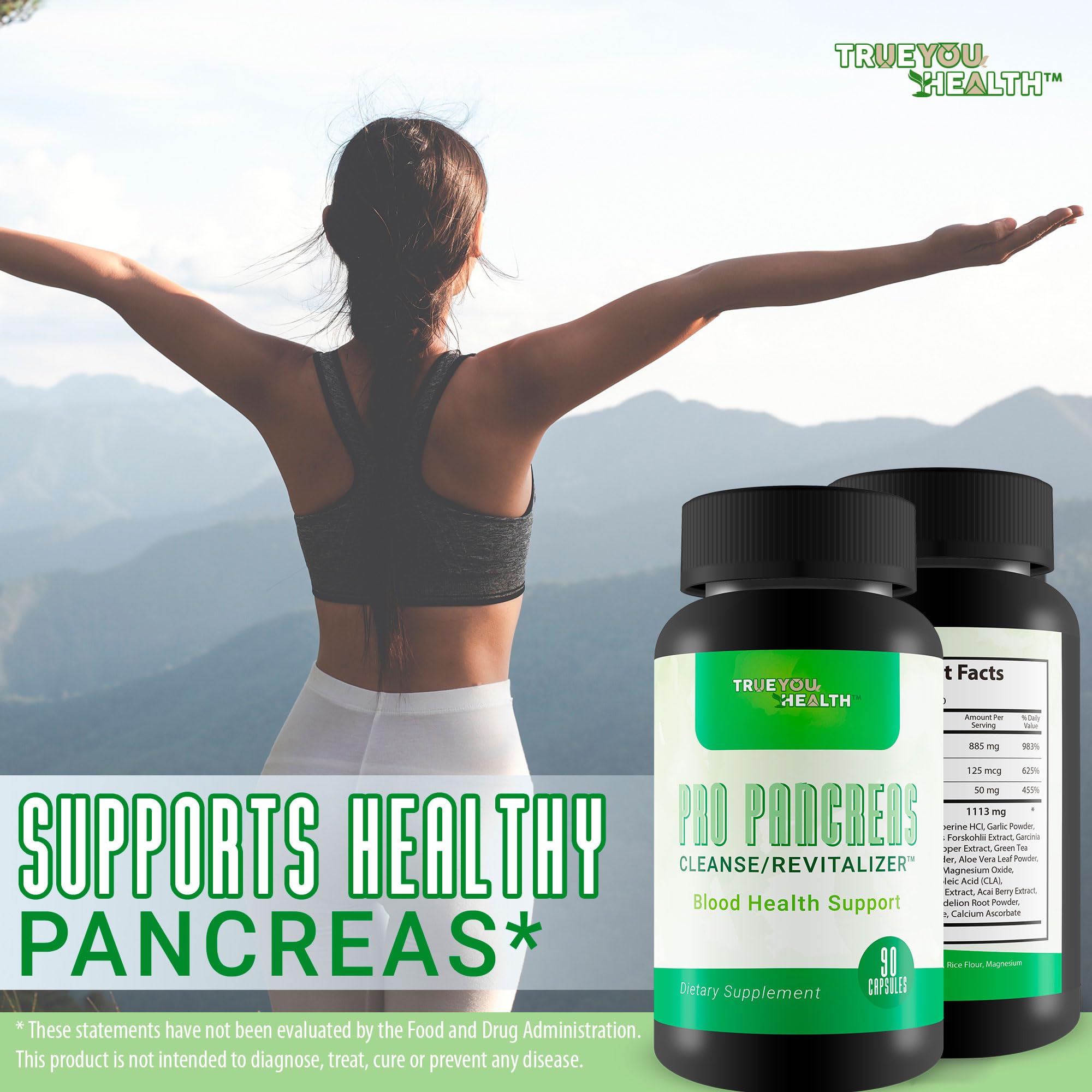 Herbal extracts and vitamins for pancreas health