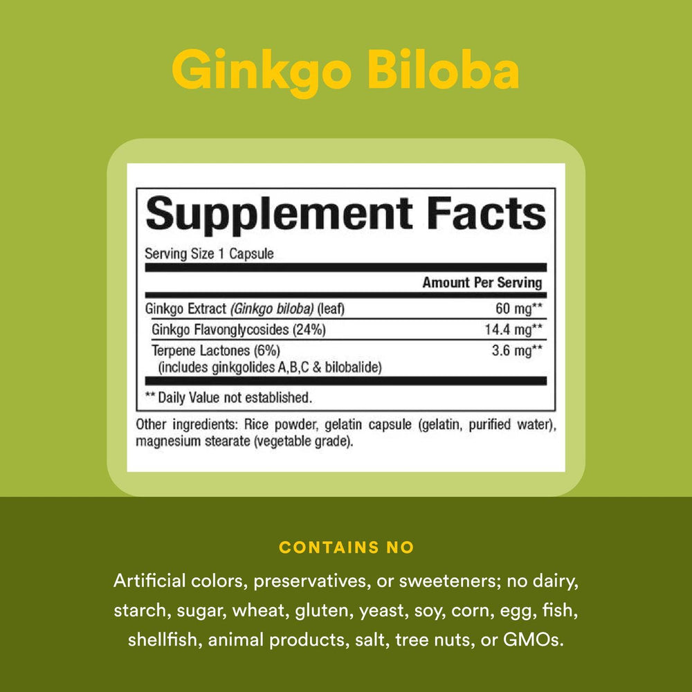 Close-up of Ginkgo Biloba capsule