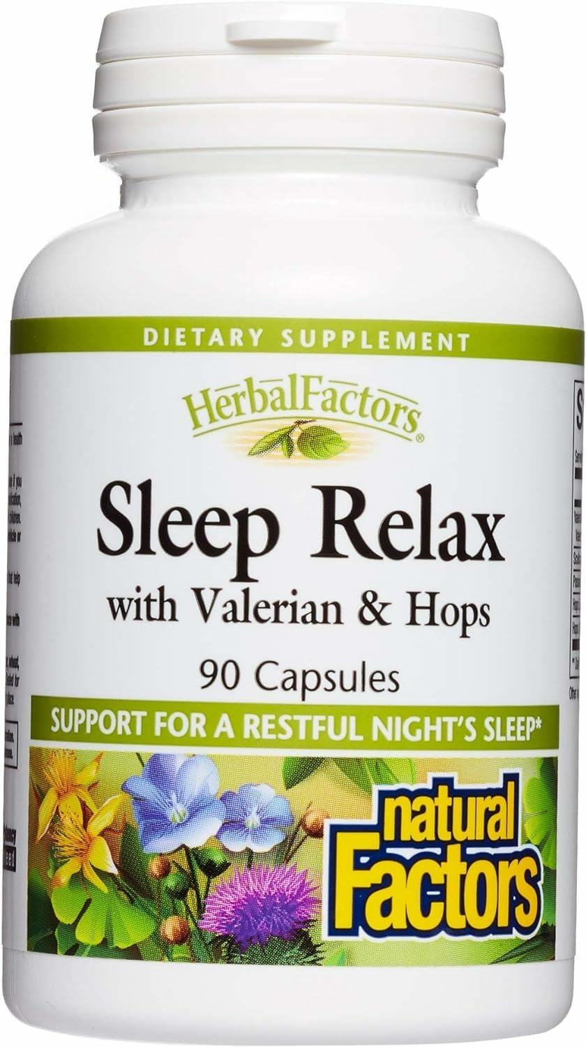 Herbal Factors Sleep Relax Formula bottle and packaging