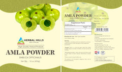 Nutrition facts for Herbal Hills Amla Powder