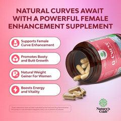 Bottle of herbal butt and breast pills for women