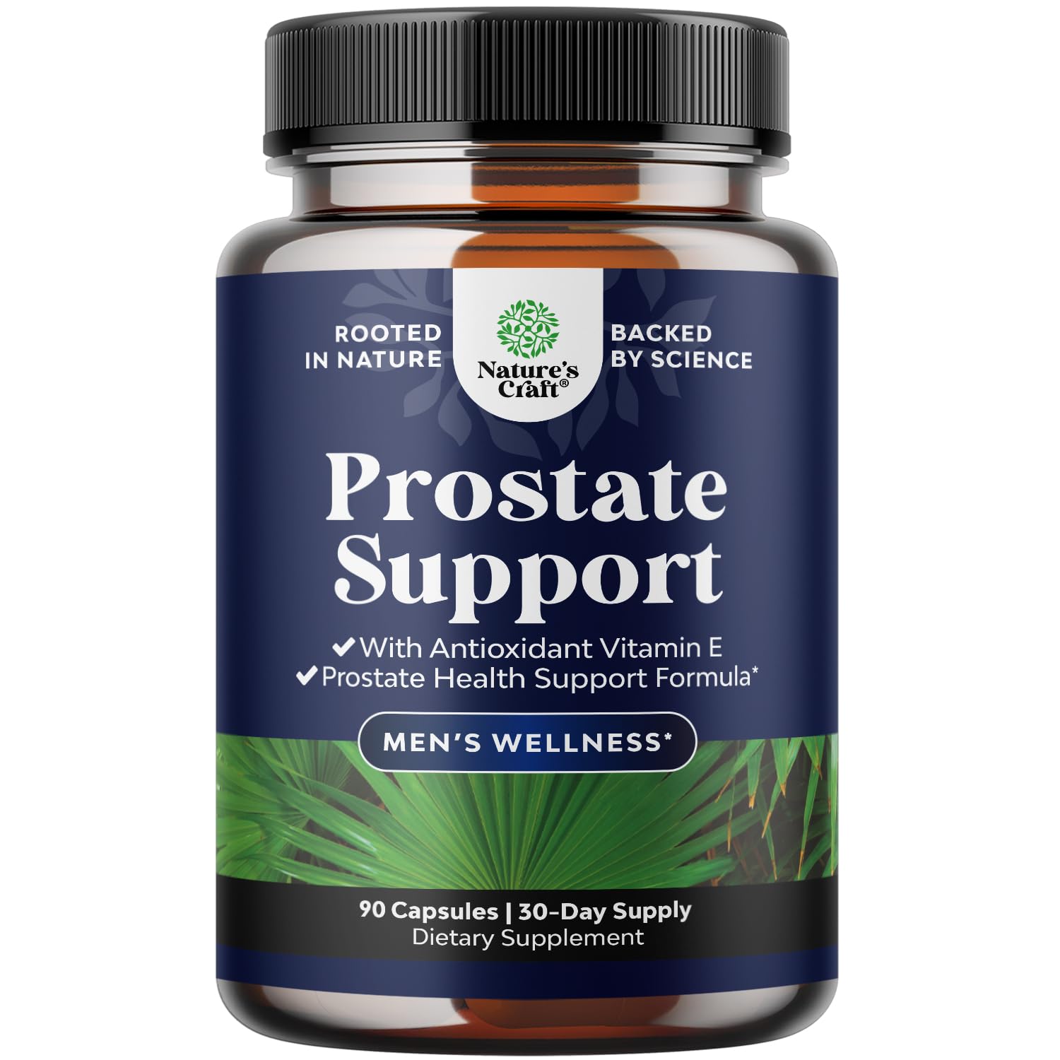 Bottle of Herbal Prostate Supplement for Men with 90 capsules