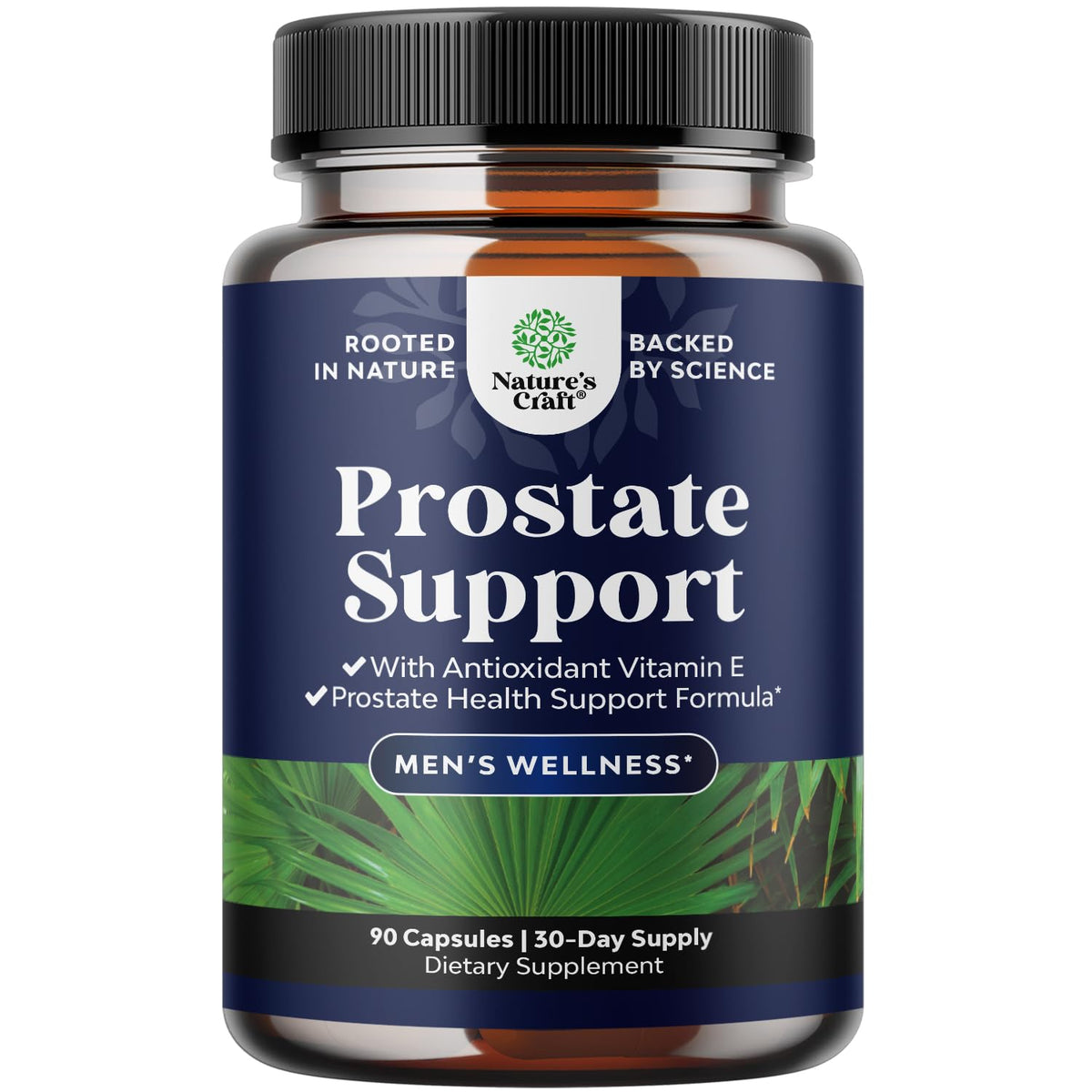 Bottle of Herbal Prostate Supplement for Men - 90 capsules