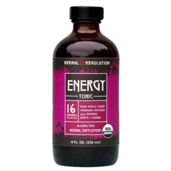 Beets and ginger with Herbal Revolution Energy Tonic 8 oz bottle