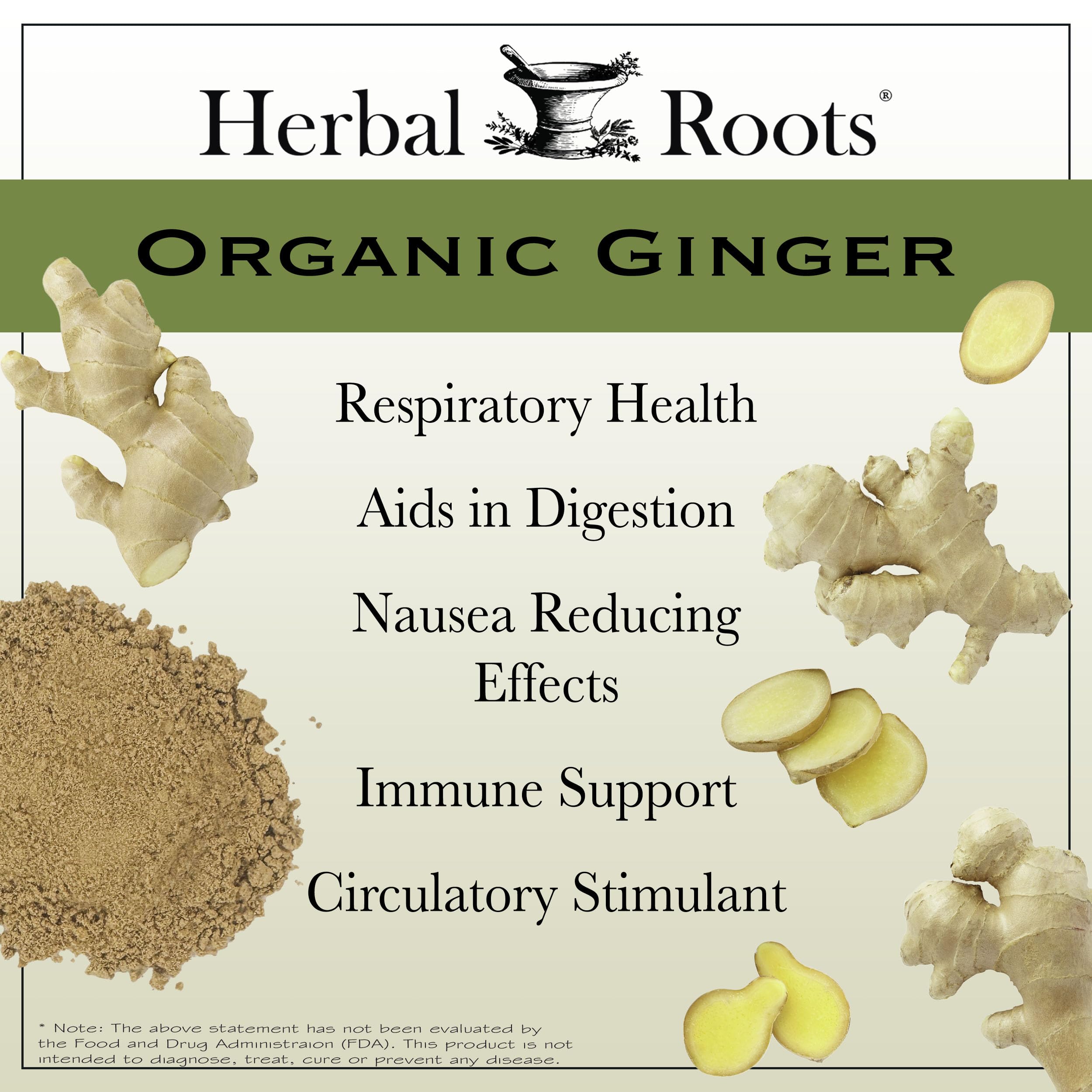 USDA Organic seal on Ginger Supplement packaging