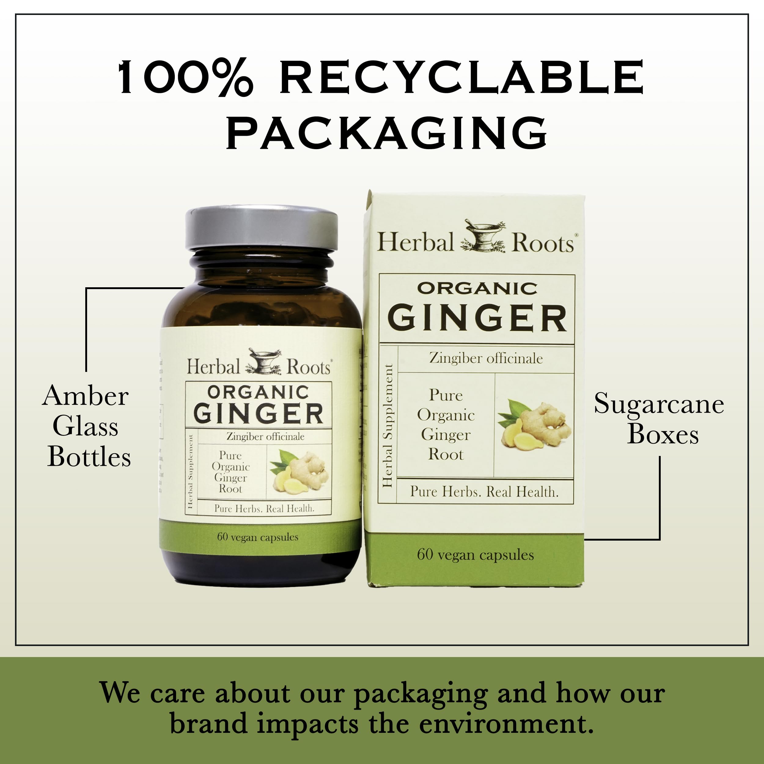 No binders or fillers claim on packaging of Ginger Supplement