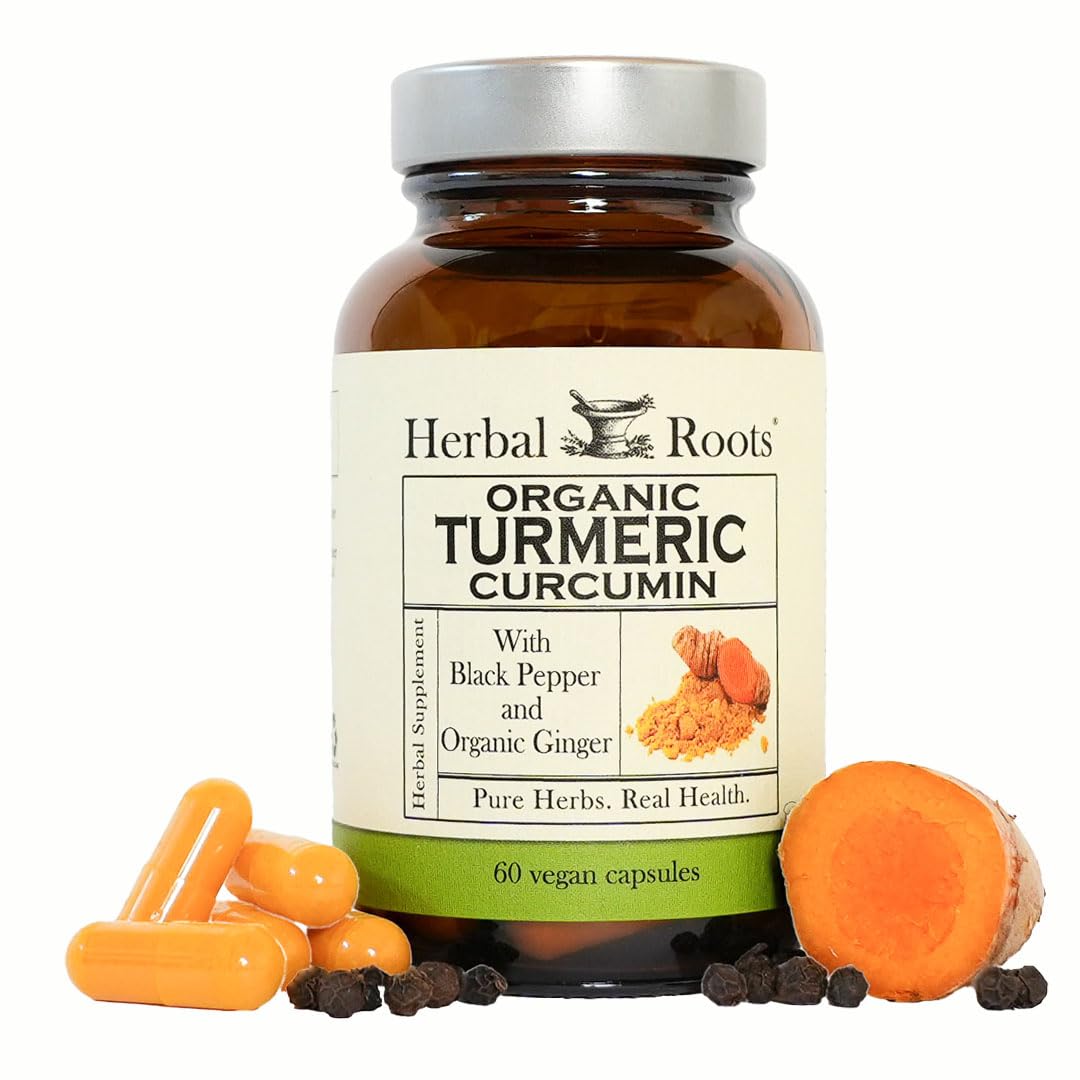 Herbal Roots Turmeric Curcumin 1000mg capsules bottle front