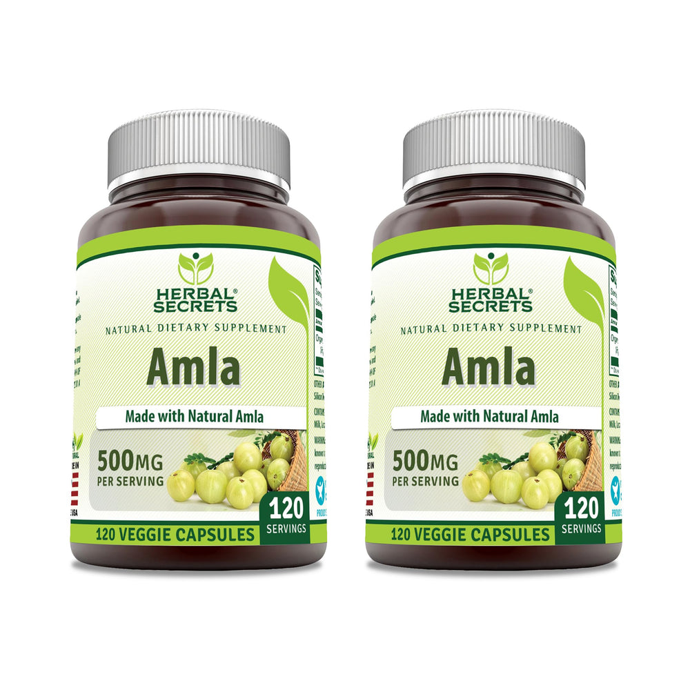 Herbal Secrets Amla 500 mg Veggie Capsules
