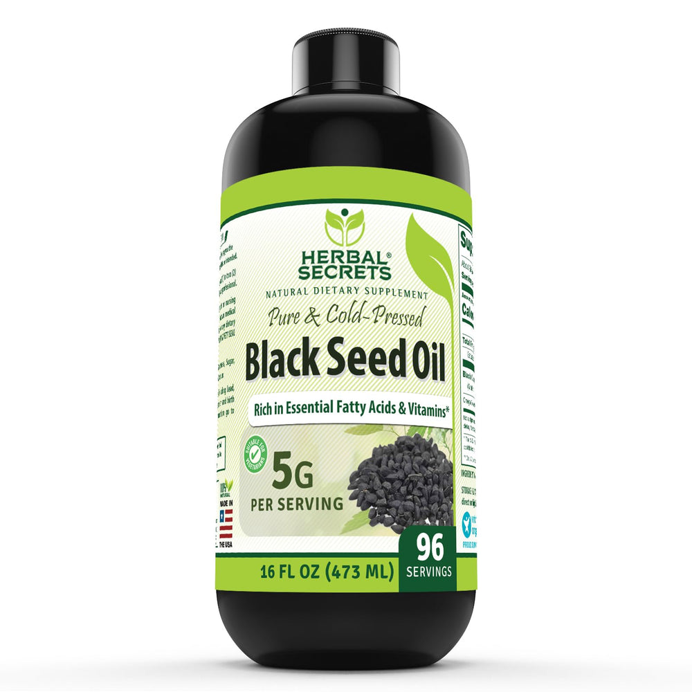 Herbal Secrets Black Seed Oil bottle - 16 oz