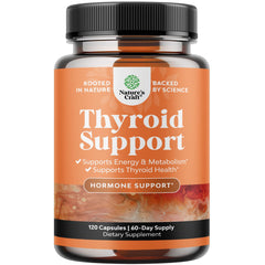 Herbal Thyroid Support Complex bottle with 120 halal capsules