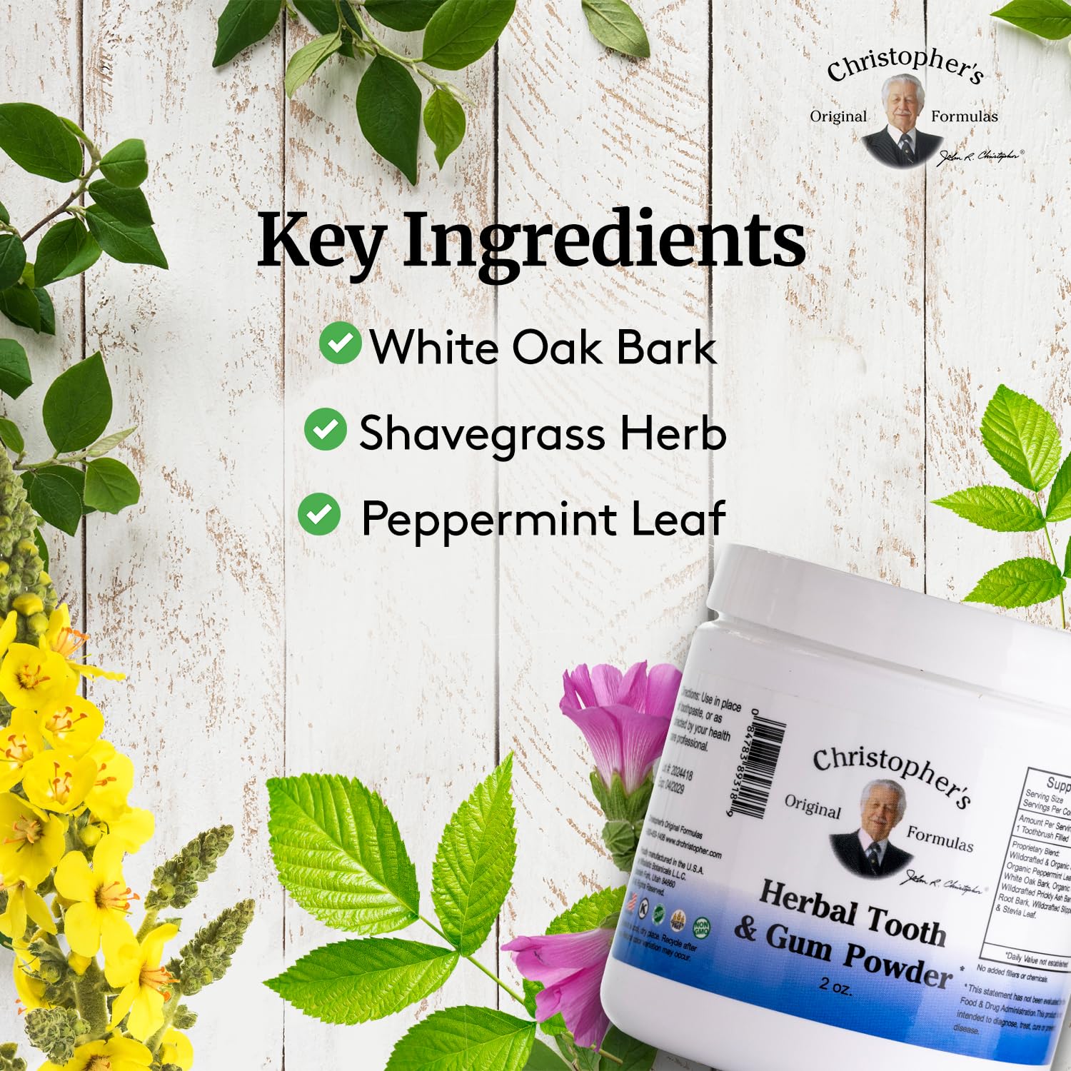 Dip toothbrush into herbal tooth powder to brush