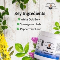 Dip toothbrush into herbal tooth powder to brush