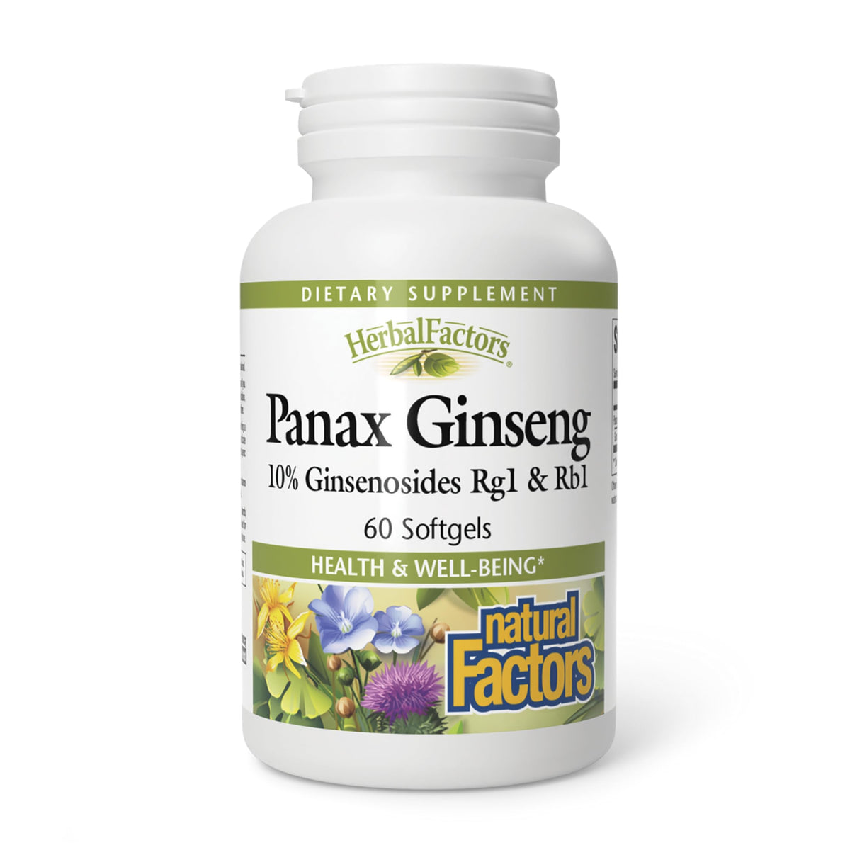 HerbalFactors Panax Ginseng bottle label