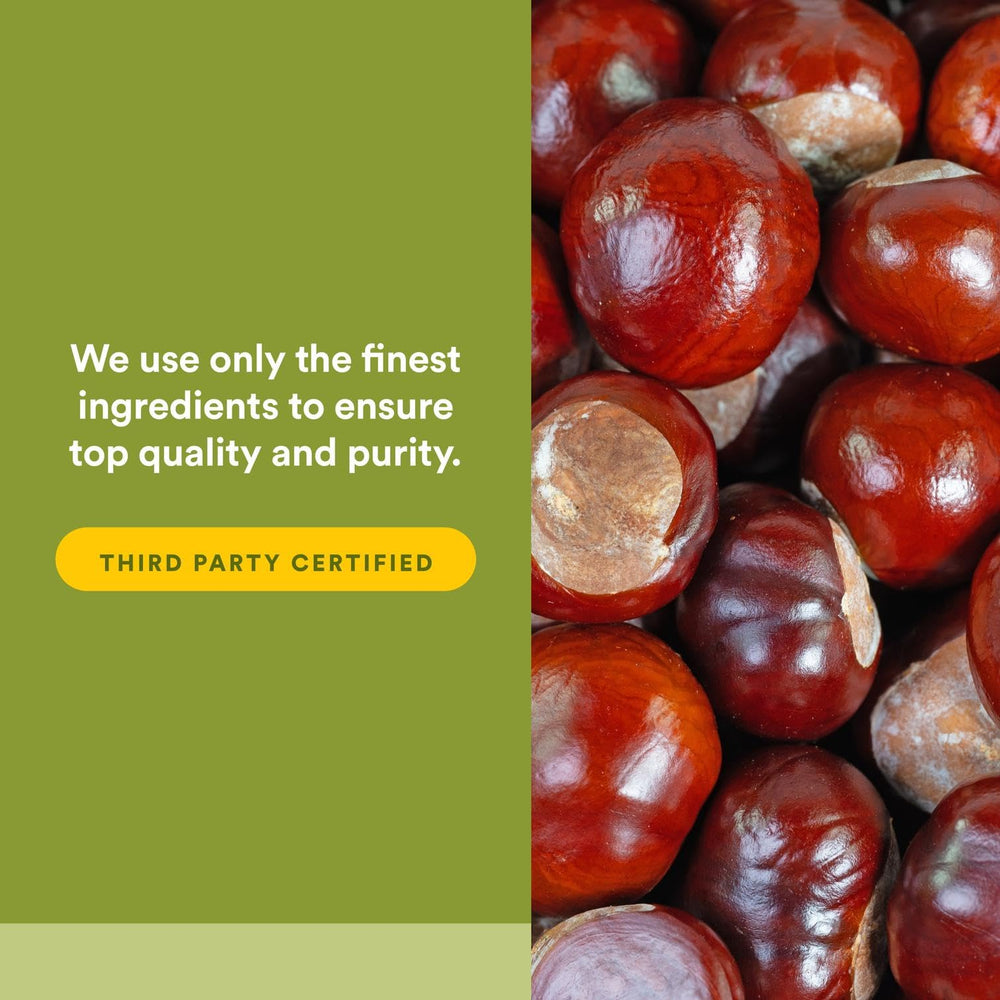 Horse chestnut and grape seed ingredients imagery