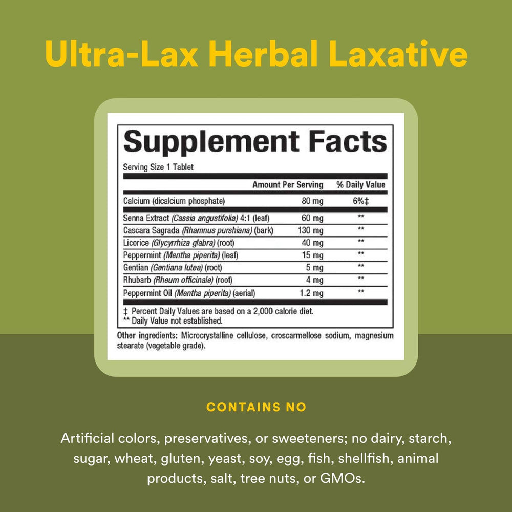 Close-up of Ultra-Lax tablets