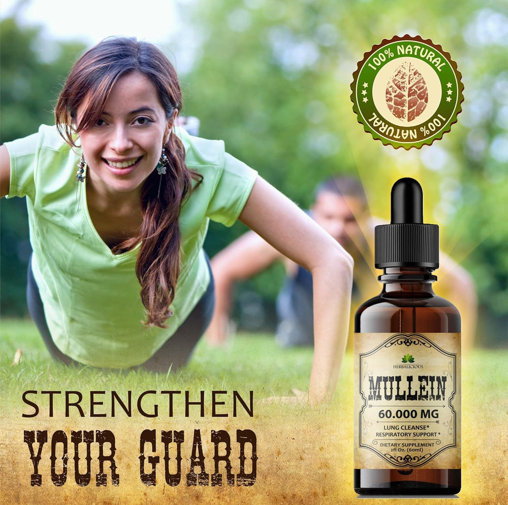 HERBALICIOUS Mullein Drops packaging appeals to vegan and non-GMO ingredient shoppers