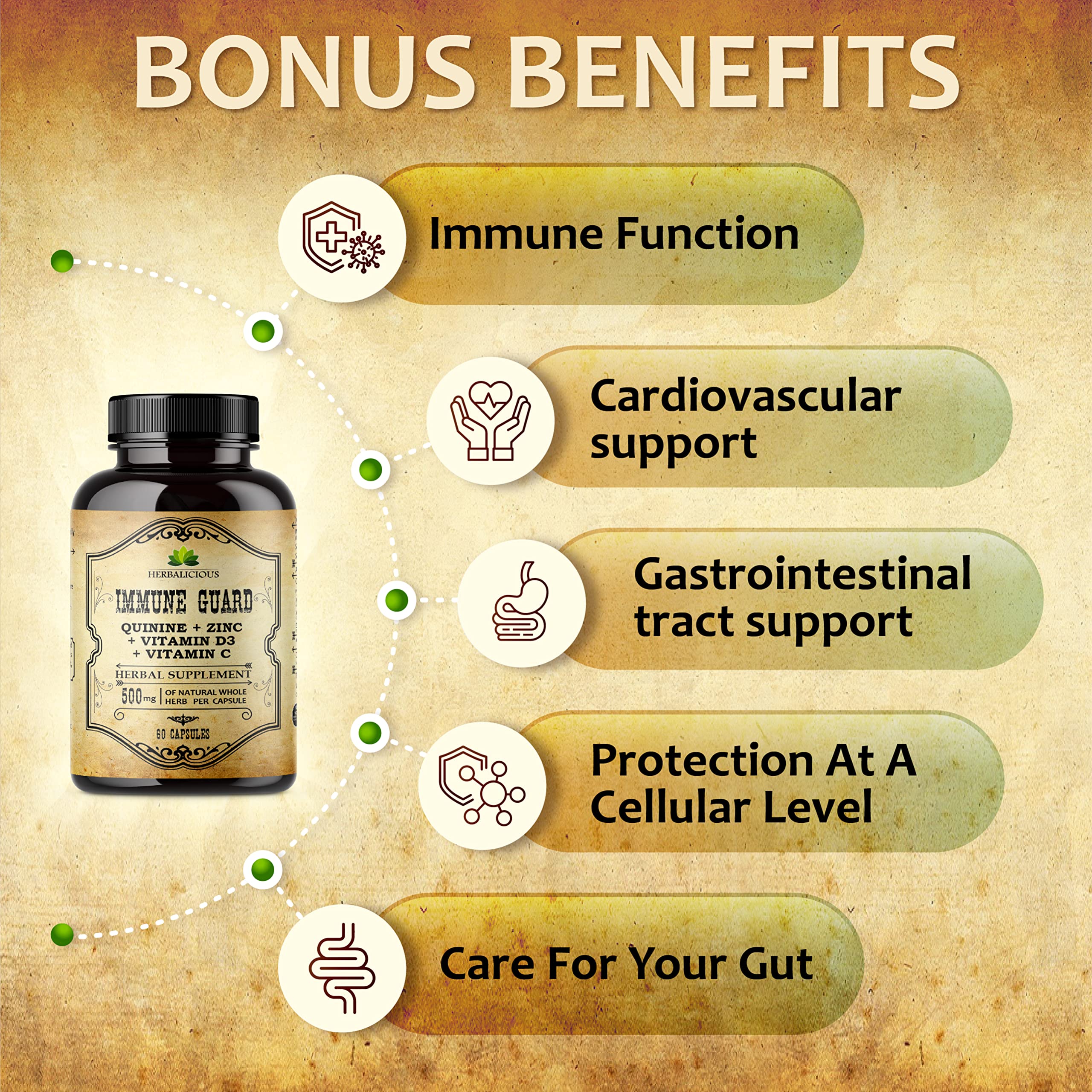 Single 500 mg quinine capsule on white background