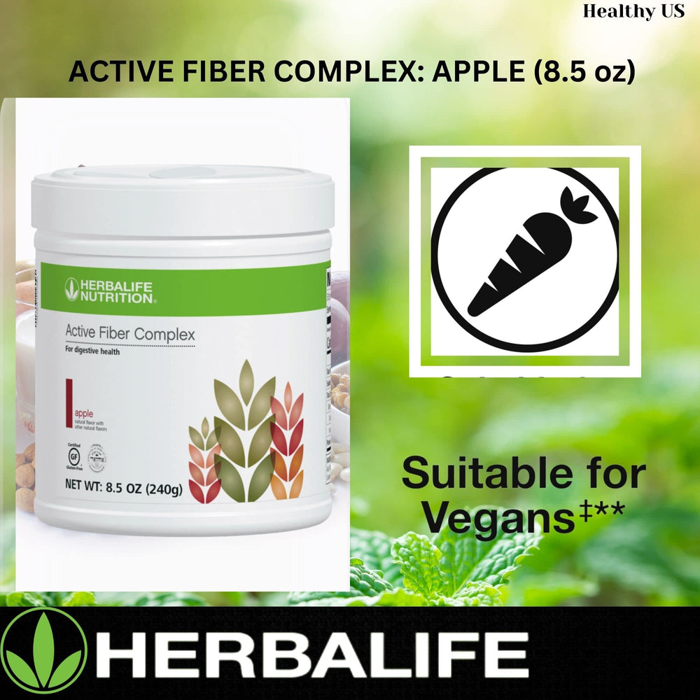 Resealable cap on Herbalife Active Fiber Complex Apple Flavor jar