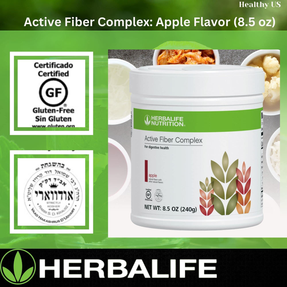 Measuring scoop beside Herbalife Active Fiber Complex Apple Flavor