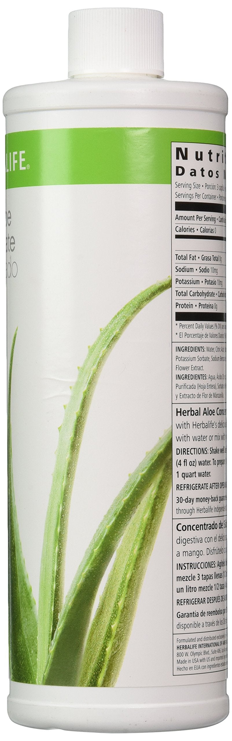 Serving of Herbal Aloe Drink concentrate with water