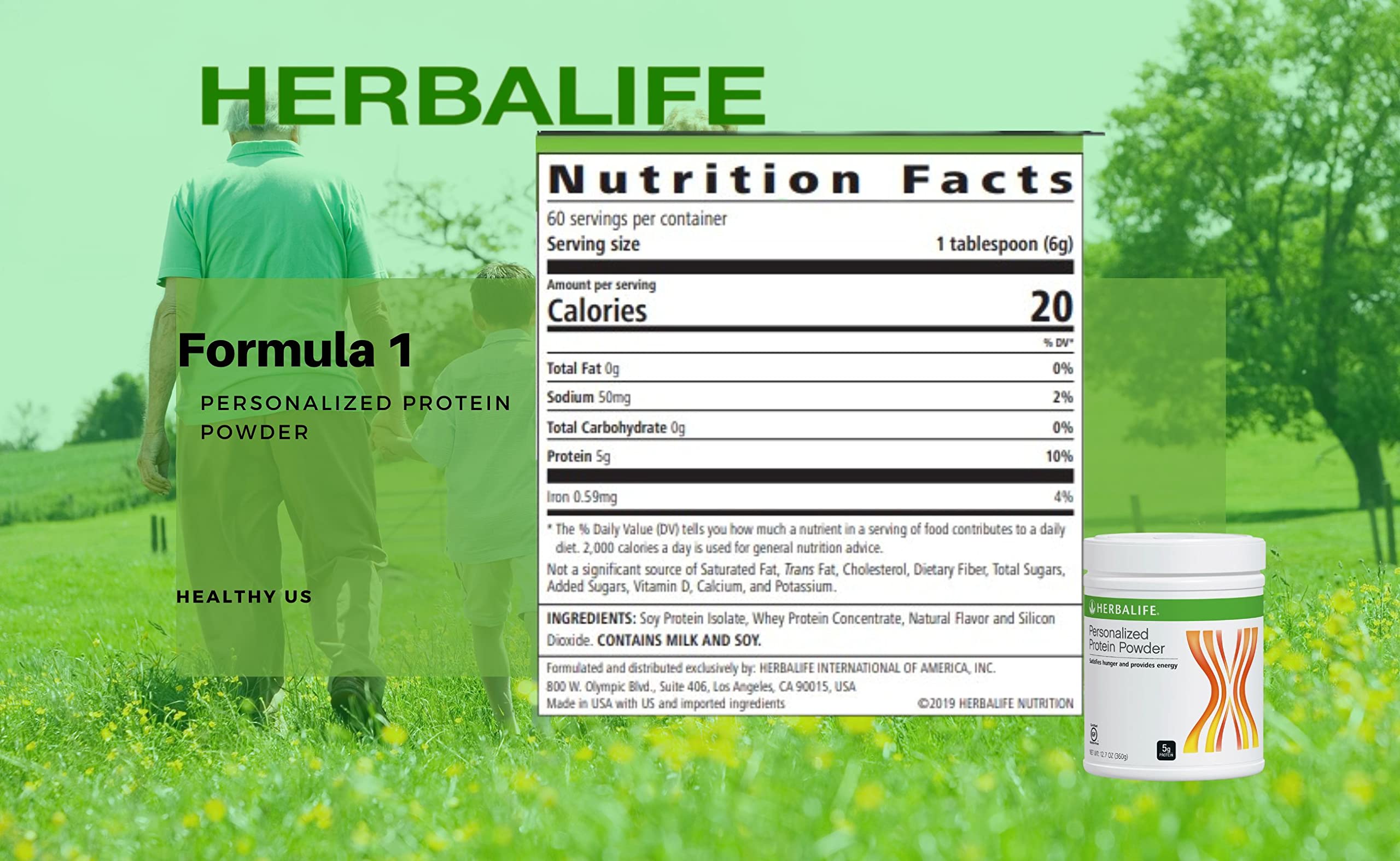 Herbalife Formula 1 shake poured into a glass highlighting a creamy meal option.